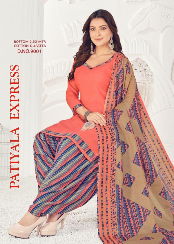 Patiyala Express 9 Regular Wear Cotton Dress Material